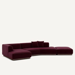 Open hoekbank links XL fluweel, Jacopo