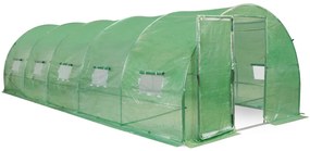 Folietunnel met metalen frame 3x8m Garden Point groen met deur