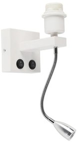 Moderne wandlamp wit met flexarm - Brescia Combi