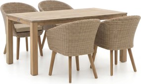 Diningset Intenso | 4 personen | Tuinset teakhout | 5-delig | Kees Smit Tuinmeubelen