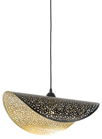Oosterse hanglamp zwart met goud 50 cm - Japke