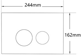 Qeramiq Push metalen drukplaat mat zwart met ronde knoppen voor o.a. UP320 inbouwreservoir