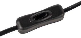 Art deco tafellamp messing met blauw glas - Pallon