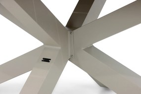Dining Tuintafel ovaal 280 x 130 cm Aluminium/Teak Taupe Santika Diogo