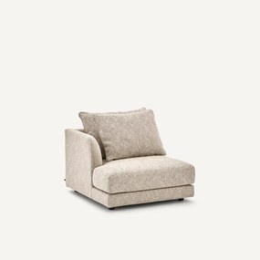 Halve bank links, modulair, van katoenmix, TIBERIO