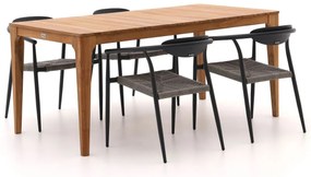 + 10% kassakorting | Diningset Manifesto | 4 personen teakhout | Tuinset stapelbaar | 5-delig | Kees Smit Tuinmeubelen