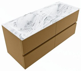 Mondiaz Vica DLux badmeubel 120cm oro 4 lades met wastafel glace dubbel zonder kraangat