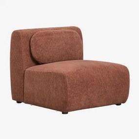 Centrale Module Voor Modulaire Bank In Chenille Coquette Chenille Roestbruin - Sklum