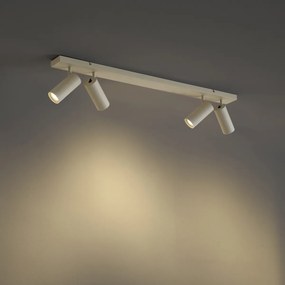Moderne plafondspot beige 4-lichts verstelbaar - Renna