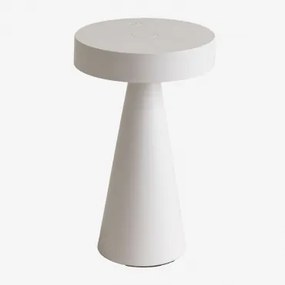 Draadloze Led-buiten Tafellamp Van Ijzer Catinca Tapioca Beige - Sklum