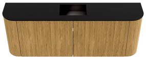 Mondiaz Joya 115cm toiletmeubel ronding links/rechts oak met wastafel faye midden 1 kraangat urban
