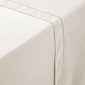 Effen plat laken in katoensatijn, Opale