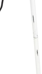 Landelijke vloerlamp tripod bamboe met wit - Canna Diamond