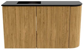 Mondiaz Joya 70cm toiletmeubel ronding rechts oak met wastafel faye links 1 kraangat urban