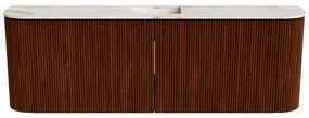 Mondiaz Joya DLux 125cm toiletmeubel ronding links/rechts ruby met wastafel faye midden 1 kraangat frappe