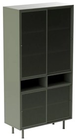 Hoge Kast Groen Metaal - 90x40x180cm.