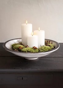Kunstkaars Led - Wax & Kunststof - Wit - Groot