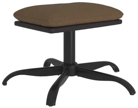 vidaXL Voetenbank 60x60x39 cm stof en kunstleer bruin
