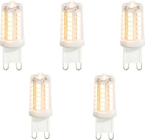 Set van 5 G9 LED lampen helder 3.5W 480 lm 2700K