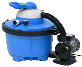 vidaXL Zandfilterpomp 200 W 25 L 385x620x432 mm blauw en zwart