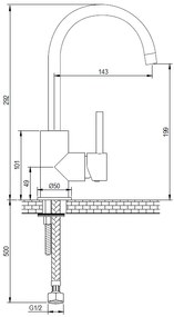 Brauer Gold Edition ColdStart wastafelkraan met draaibare platte uitloop model A geborsteld messing PVD