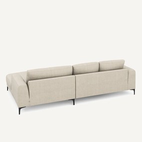 XL hoekbank rechts van katoen en linnen, MARSILE