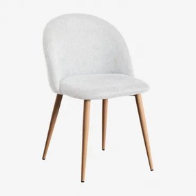 Kana Eetkamerstoel Natuurlijk Hout & Stof Gebroken Wit - Sklum