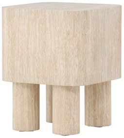 Stijlvolle Bijzettafel Beige - 40 X 40cm.