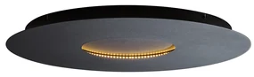 Moderne plafondlamp zwart 60cm incl. LED 3-staps dimbaar - Morning Modern rond Binnenverlichting Lamp
