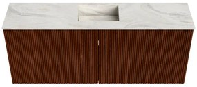 Mondiaz Joya DLux 100cm toiletmeubel ruby met wastafel faye midden zonder kraangat ostra