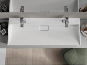 Mexen Ava opbouw wastafel van composiet 2/O 120 x 46 cm, wit - 23011202