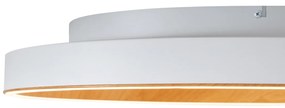 Design plafondlamp wit met hout 60cm incl. LED 3-way switch - Ingo Design rond Binnenverlichting Lamp