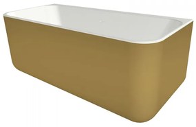 Xenz Guido ligbad - 160x75cm - Middenopstelling - Solid surface Goud/Wit 8518-R1036