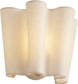 Japandi wandlamp beige met linnen 20cm - Oyster
