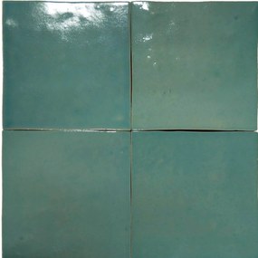 Wandtegel groen Velsa Manara Clay 10x10cm tamir turquesa glans