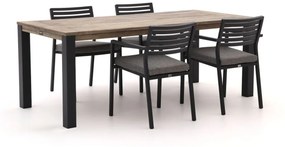 Diningset Bellagio  | 4 personen teakhout | Tuinset stapelbaar | 5-delig | Kees Smit Tuinmeubelen