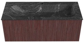 Mondiaz Kurve-dlux 110cm badmeubel ruby met 1 lade en wastafel big medium midden 1 kraangat lava