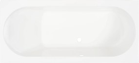 Saqu Bindo inbouwbad met ligzijde links 180x80cm glans wit acryl