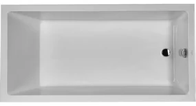 Duravit Starck 1 bad acryl rechthoekig met overloop met 1 rugsteun 180x90x46cm inbouw wit 700050000000000