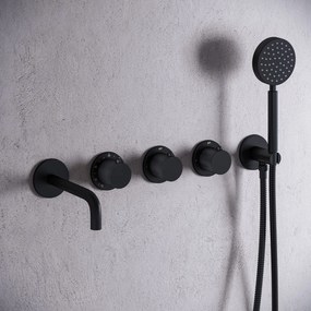 Saniclear Plus Curved thermostaatkraan afbouwdeel zwart mat