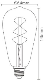 Lucide Bulb dimbare LED lamp 4.9W E27 2200K