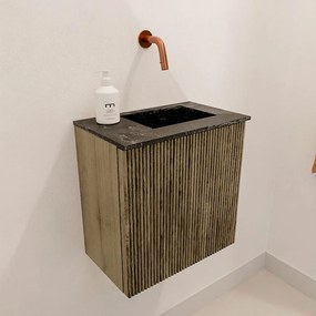 Mondiaz Joya DLux 40cm toiletmeubel dusk met wastafel faye rechts zonder kraangat lava