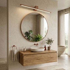 Badkamer LED-wandlamp SWE054-1W 80 cm COPPER BRUSH