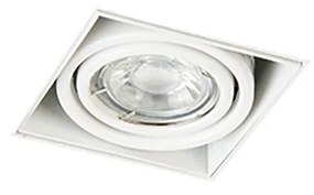 Set van 6 inbouwspot wit GU10 kantelbaar trimless - Oneon