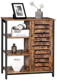 Nancy's Childress Opbergkast - Dressoir - Kast met 3 Planken - Bruin - 70 x 30 x 81 cm