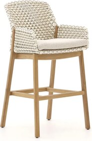 Barkruk tuin | Zavelli Juntos | Wicker (vlechtwerk) | Wit | Tuinstoel | Kees Smit Tuinmeubelen