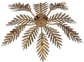 Vintage plafondlamp goud 70 cm 5-lichts - Botanica Retro E14 rond Binnenverlichting Lamp