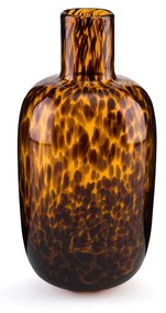 Vaas in amberkleurig glas H30cm, Fauvita