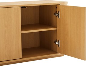 Eiken Tv-meubel Met Ronde Hoeken - 180x40x50cm.