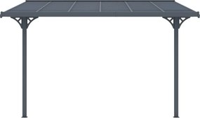 Polycarbonaat terrasoverkapping Nevada 2,55 x 3,75 m CoverTech antraciet